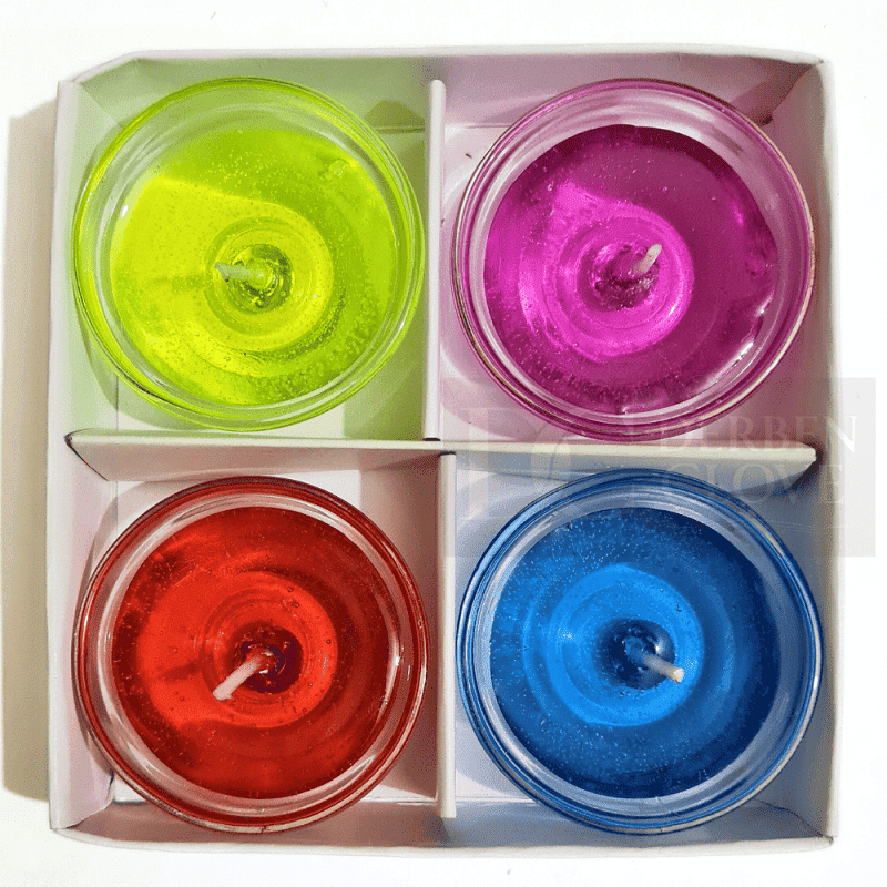 DC Gel Wax Fancy Candles Mini Glass Bowl Set of 4 Red – Derben Clove