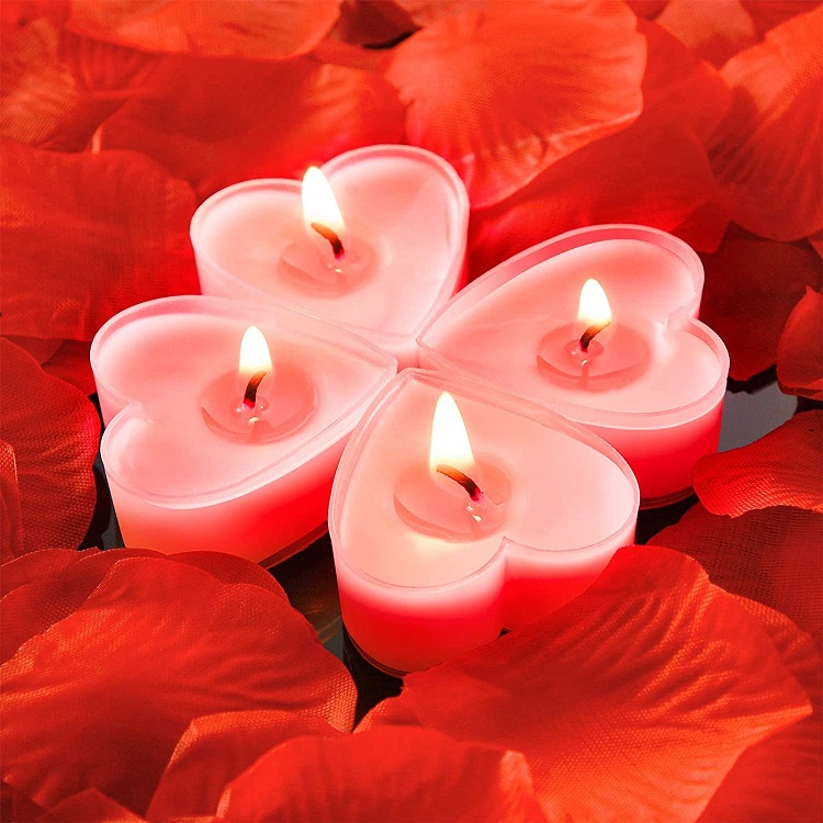 PINK Heart Shaped Candles