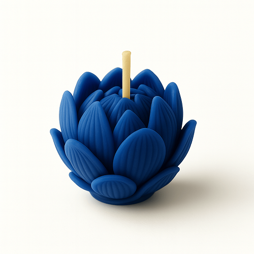 Soy Wax Rose Scented Candle BLUE – A Designer Aroma Candle for Pure Relaxation & Elegant Décor