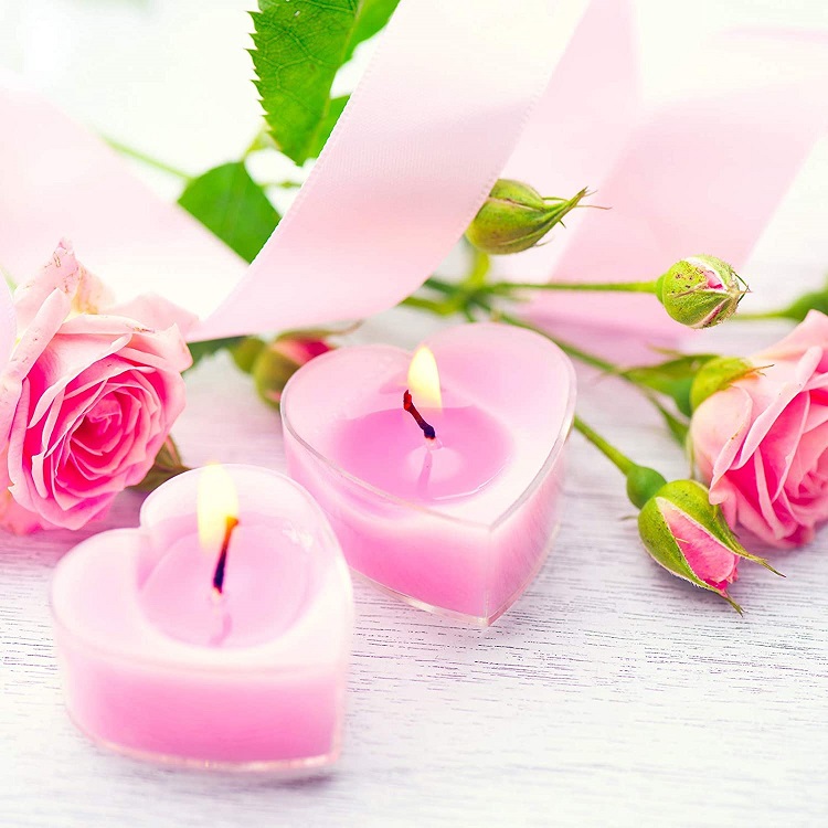 Derben Clove PINK Heart Shaped Candles: The Perfect Romantic Scented Candles for Gifting Your Loved Ones