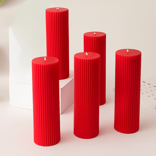 Make This Christmas Magical with Luxury Red Spiral Pillar Scented Perfume Candles