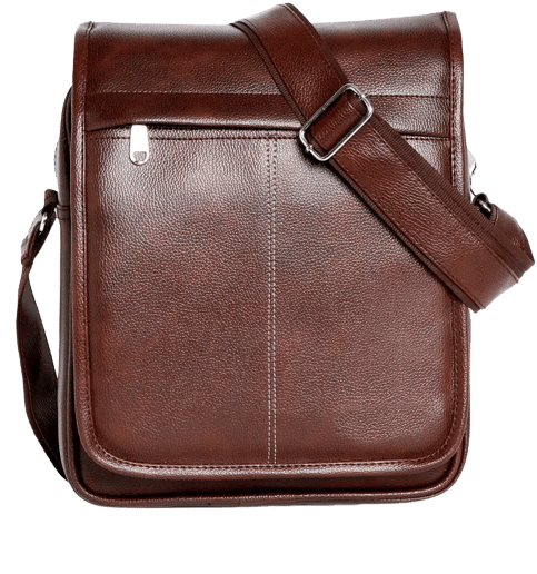 Spacious Leather Travel Messenger Side Sling Bag For Men and Women