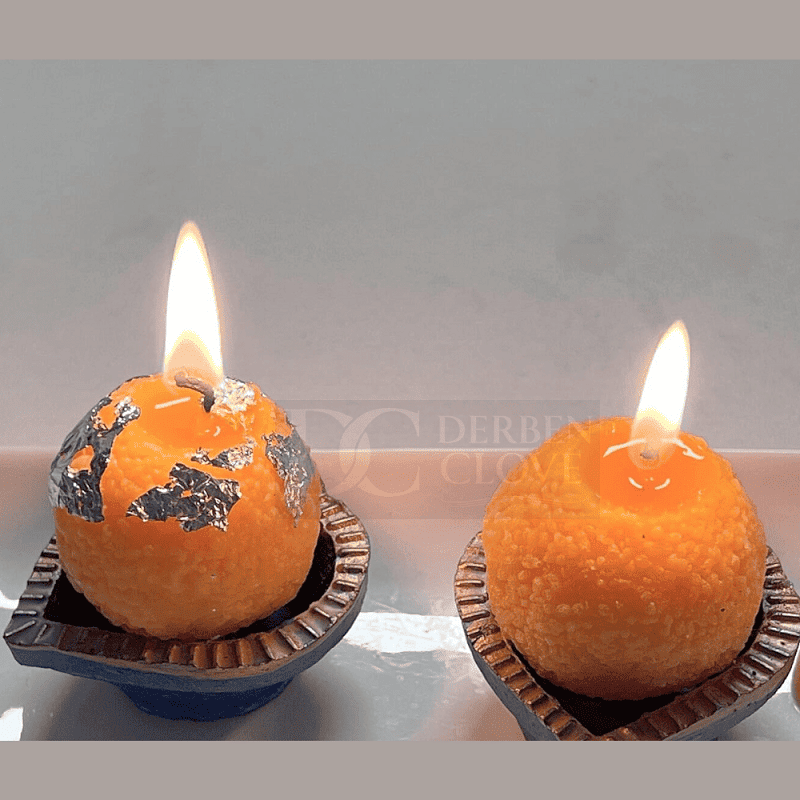 DC Fancy Designer Candle Like motichoor ladoo Set of 4
