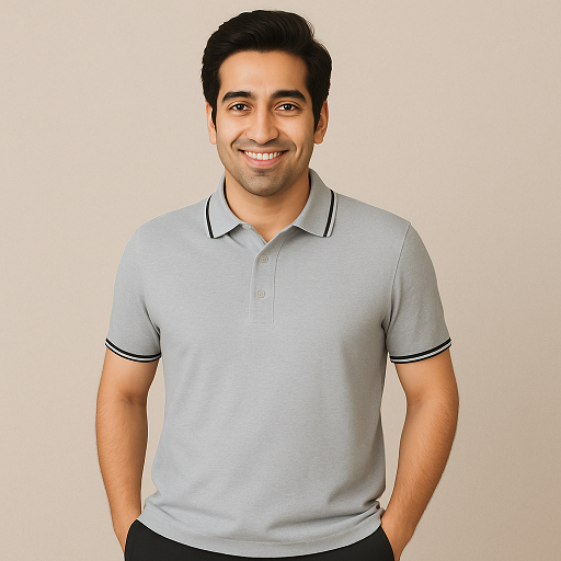 Formal Tipping Polo Neck T Shirt – Stylish Collar T Shirt Formal