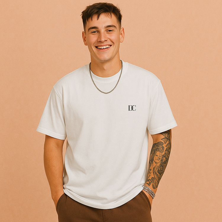 Oversized T Shirt Men WHITE | Plain Over Sized T Shirt for Men Cotton