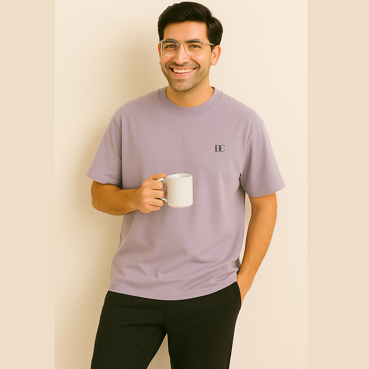 Plain Oversized T Shirt for Men | Baggy Cotton Loose Gym Fit Tee