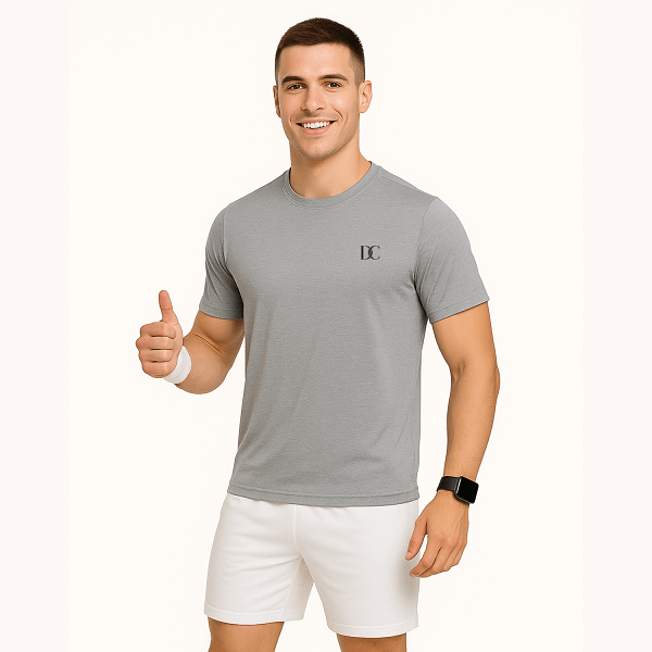 Grey Sports T Shirt for Men Running, Gym, Kabaddi Tee