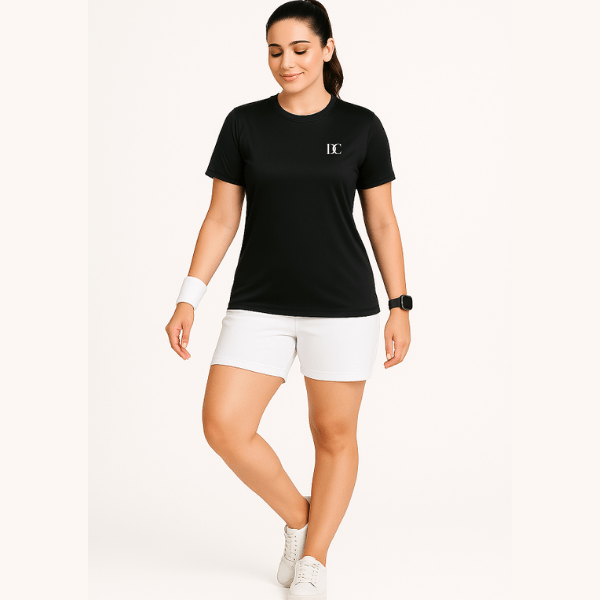 Black Gym T-Shirts for Women | Sports Tee and Workout Top