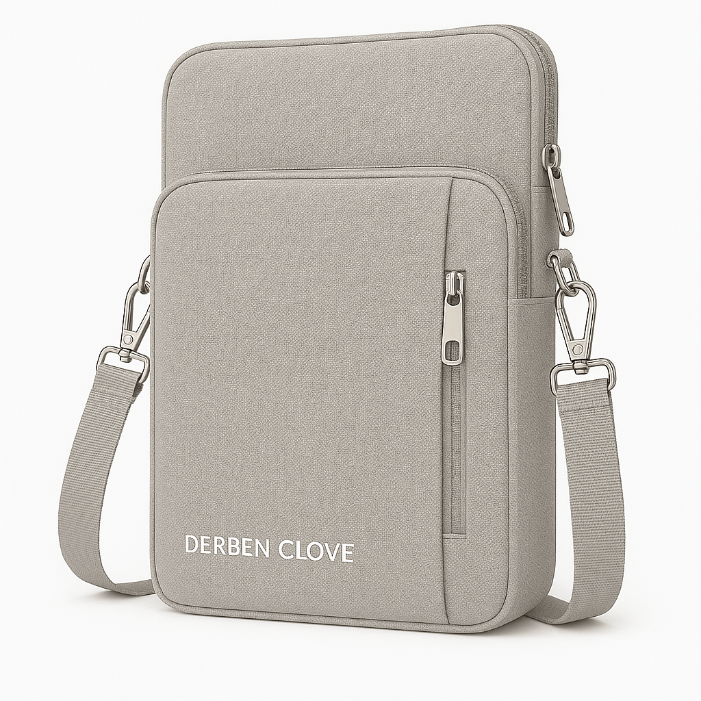 DC 15.6 Inch Sleeve Laptop Handbag with Shoulder Belt - Grey