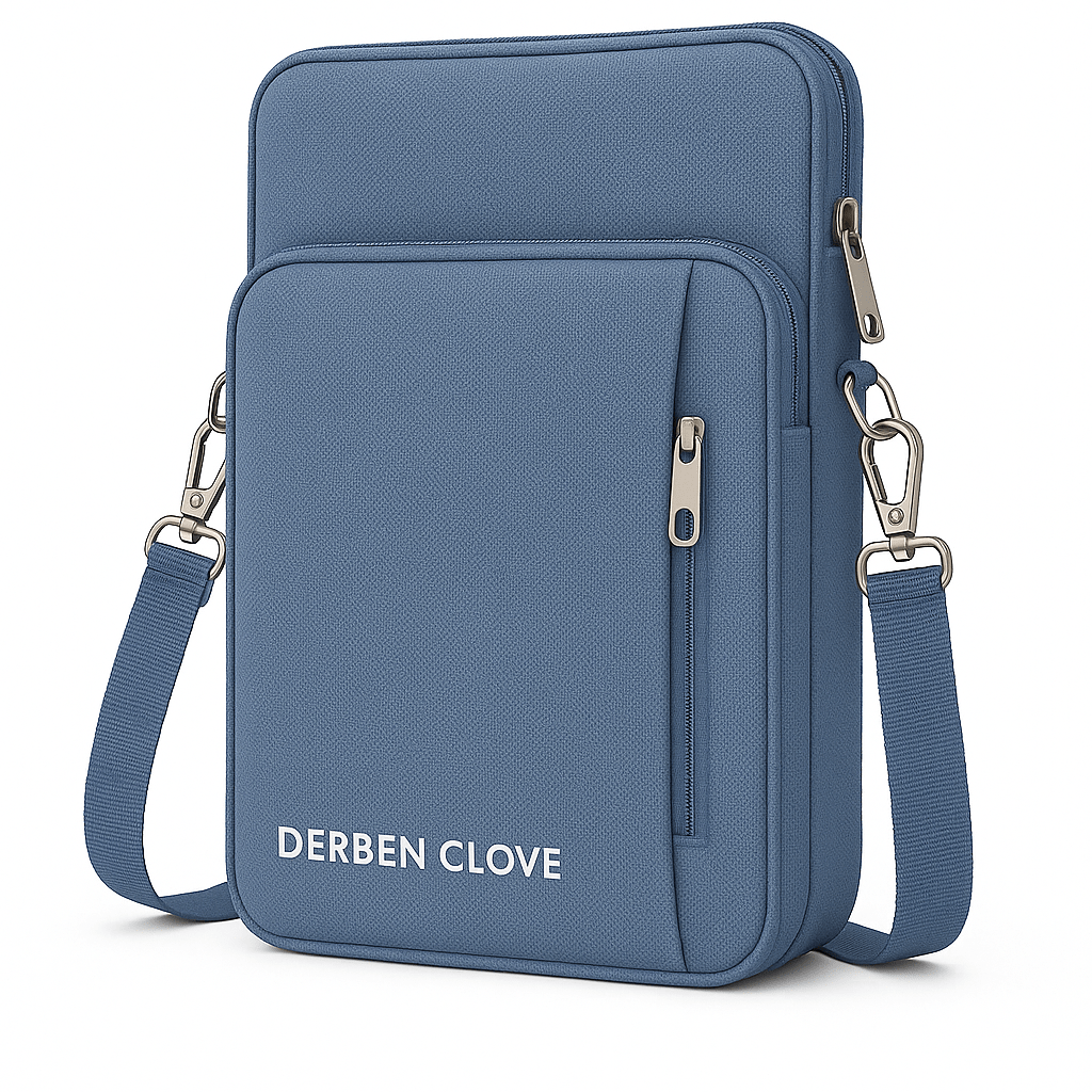 DC 15.6 Inch Sleeve Laptop Handbag with Shoulder Belt - Blue