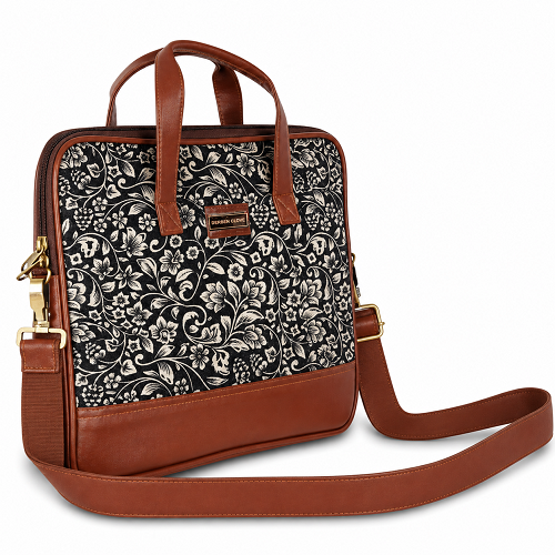Floral Printed Laptop Messenger Bag for Men and Women