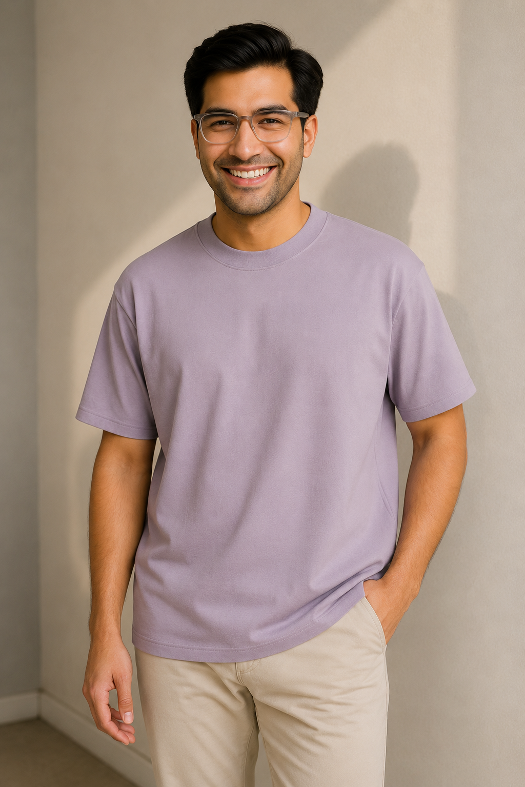 Plain Oversized T Shirt for Men | Baggy Cotton Loose Gym Fit Tee
