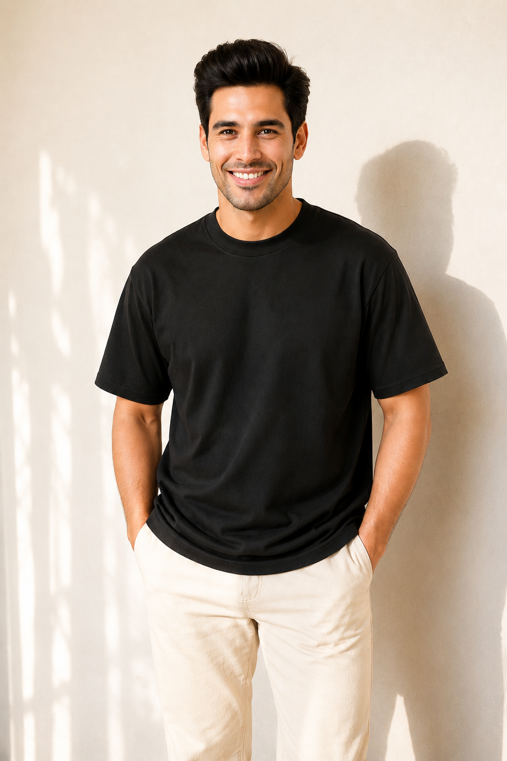 Mens Black Plain Oversized T Shirt – Loose Fit Oversized T Shirt Men