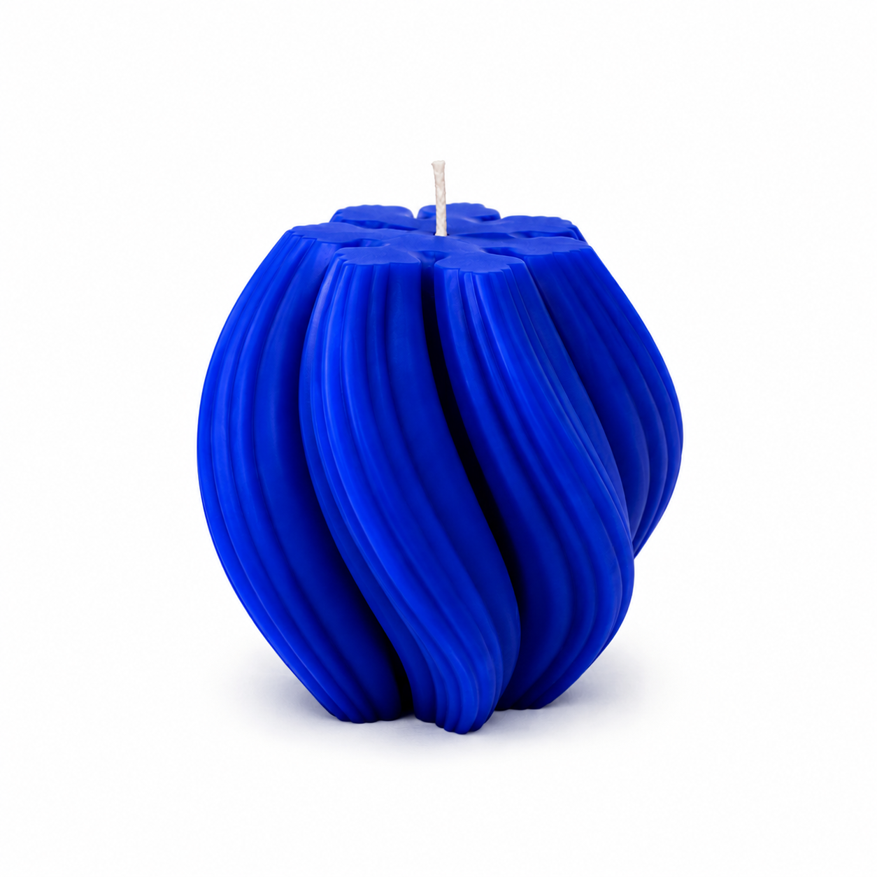 Luxury Blue Sculptural Decorative Soy Wax Candle