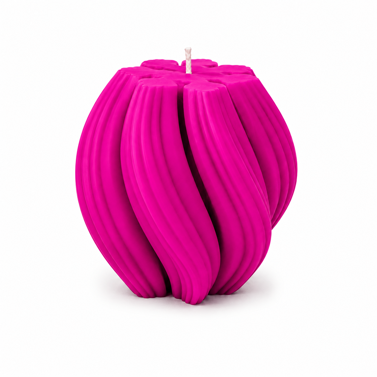 Luxury Magenta Sculptural Decorative Soy Wax Candle