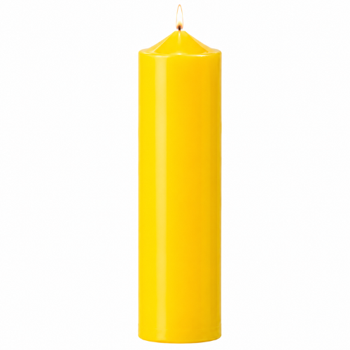 Scented Simple Pure Soywax Pillar Candle - YELLOW