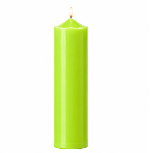 Scented Simple Pure Soywax Pillar Candle - GREEN
