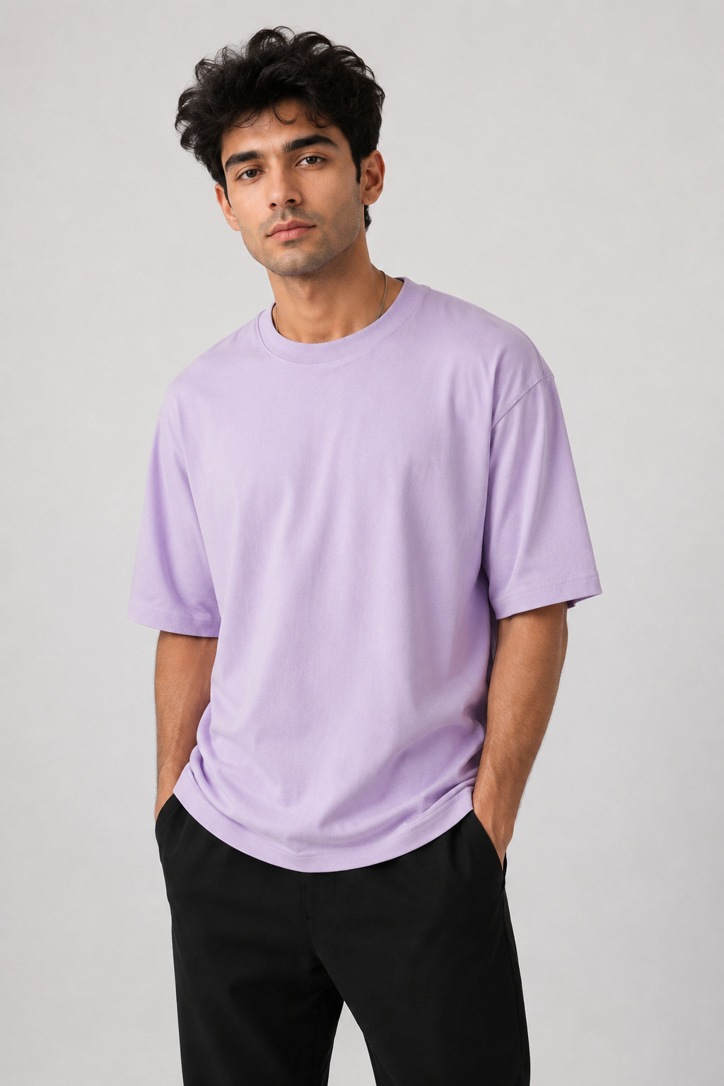 Plain Oversized T Shirt for Men | Baggy Cotton Loose Gym Fit Tee