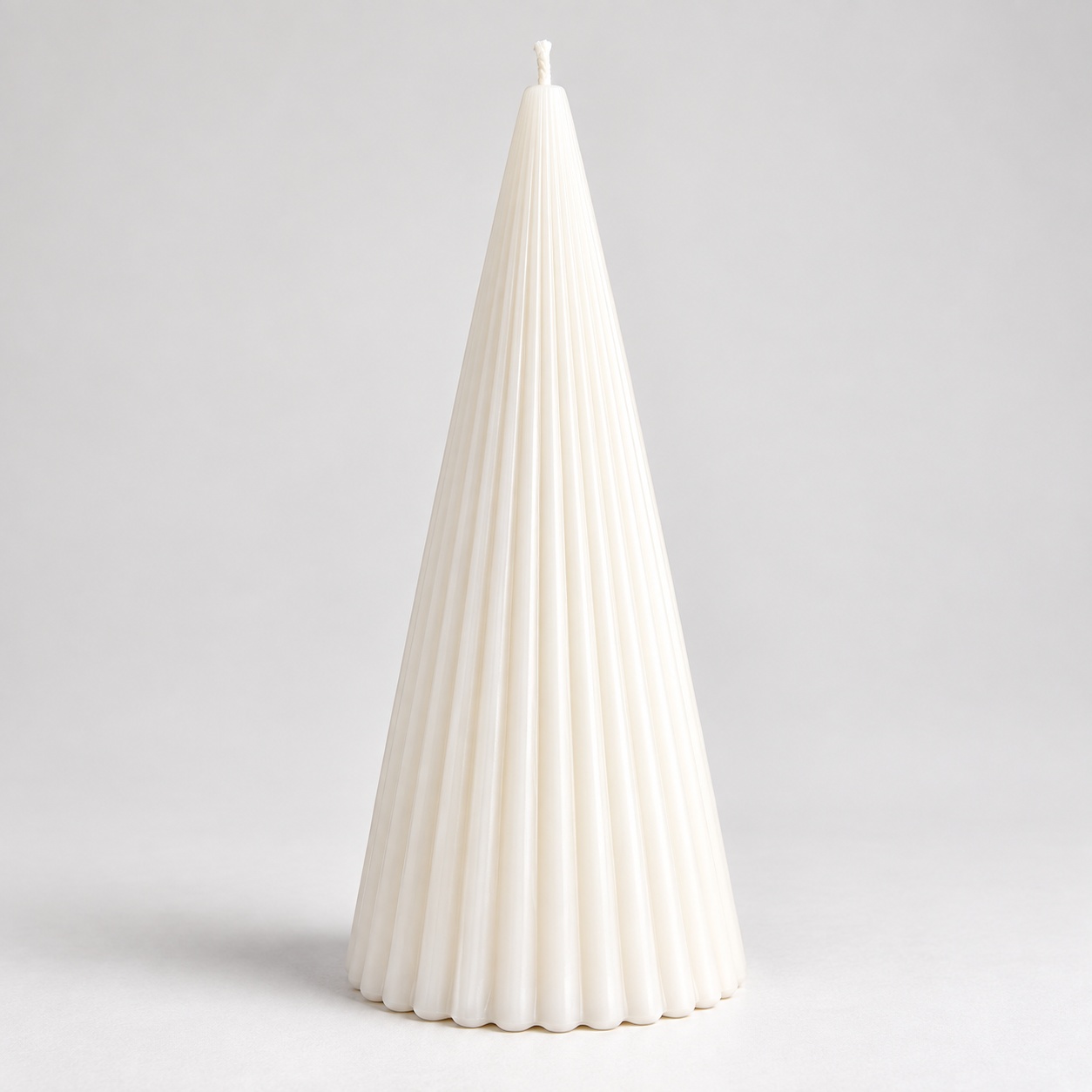 Derben Clove White Scented Cone Pillar Candle for Home Décor