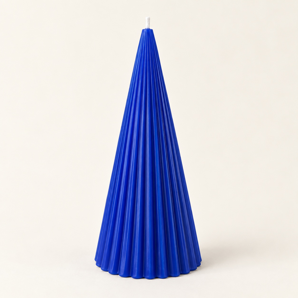 Derben Clove Royal Blue Scented Cone Pillar Candle for Home Décor