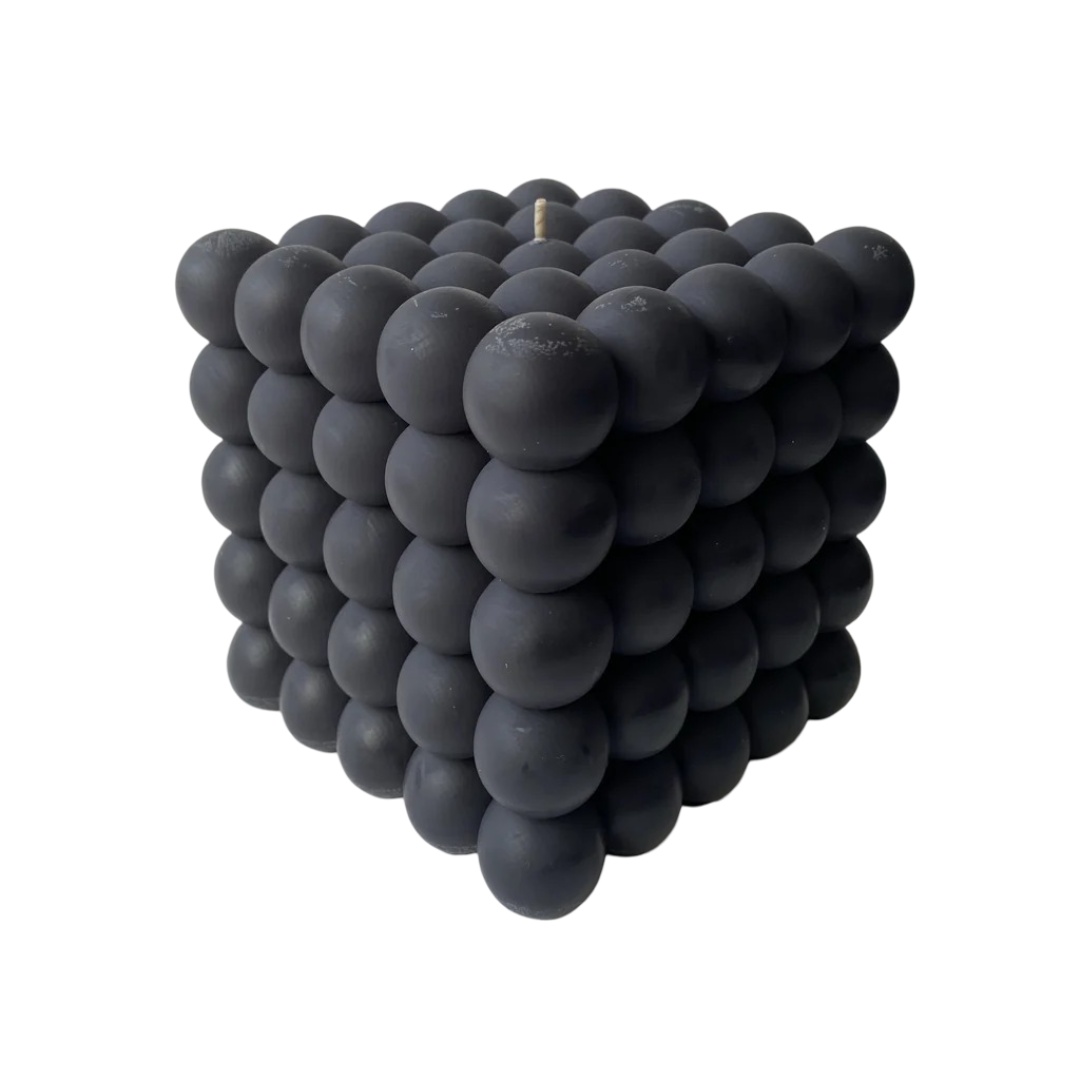 Derben Clove Black Bubble Cube Candle for Home Décor