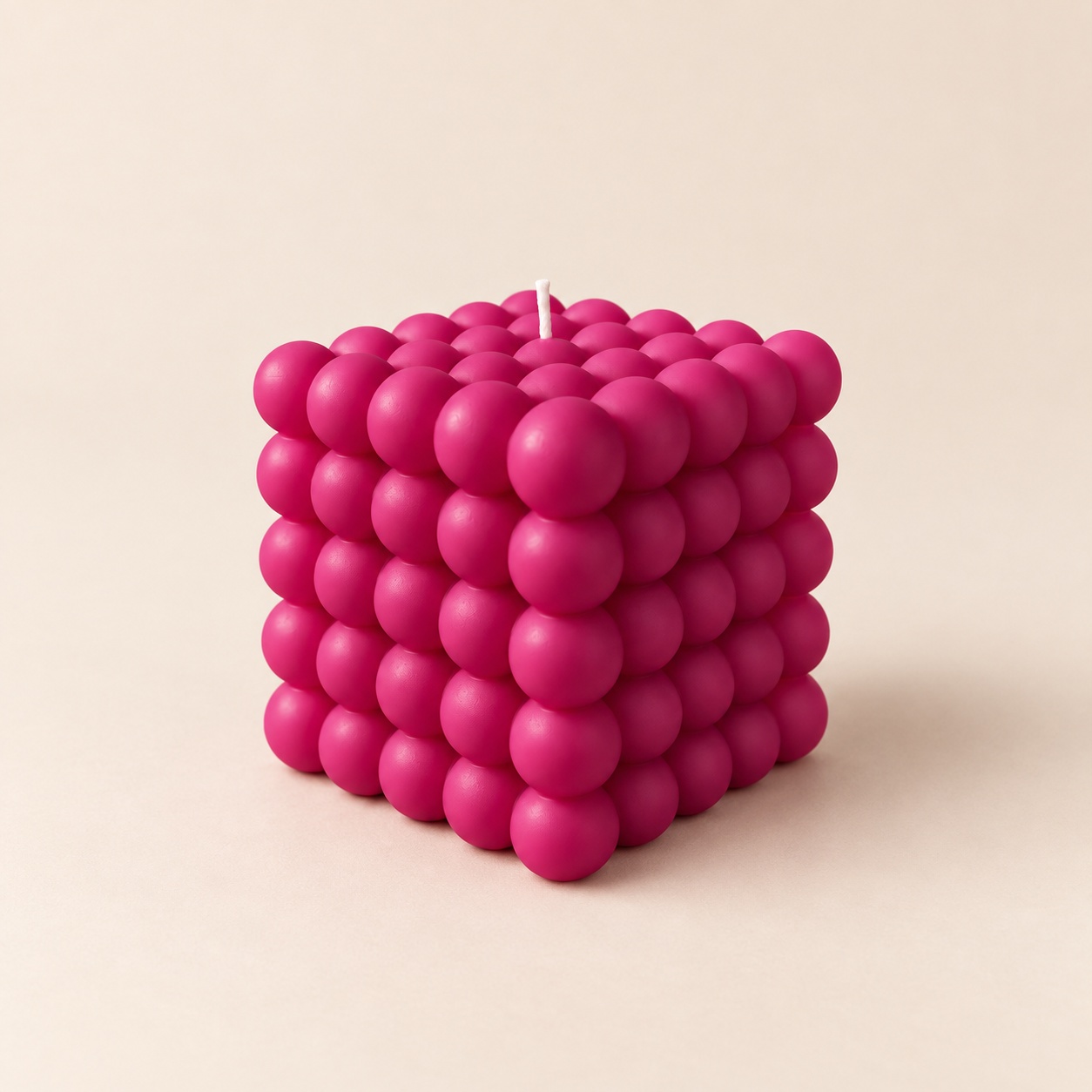 Derben Clove Magenta Bubble Cube Scented Candle for Décor