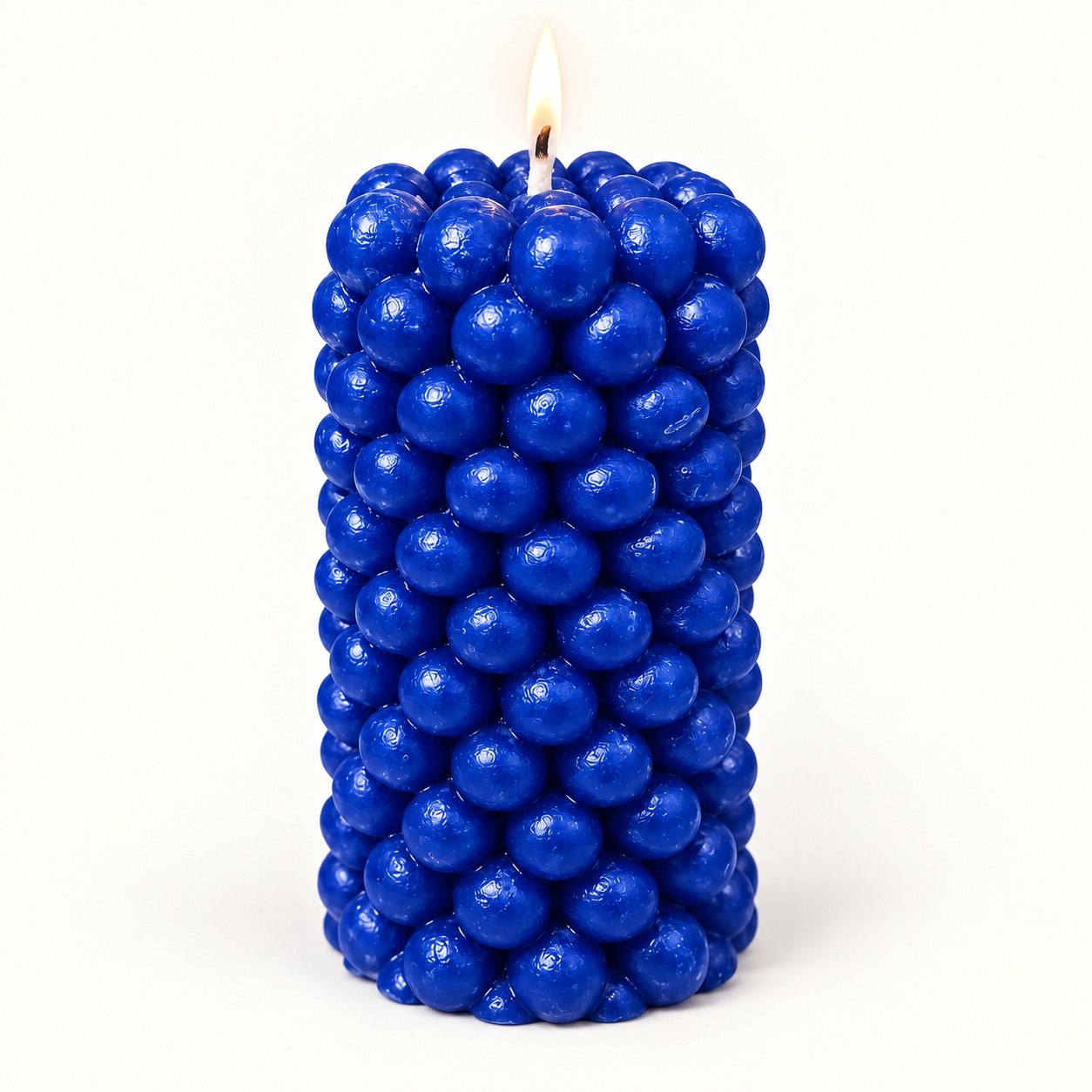 Luxury BLUE Scented Candle Long Bubble Pillar Fancy Candles