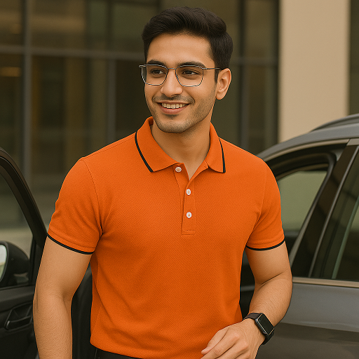 Collar T Shirt Formal for Men Formal T Shirts for Office Use - CORAL