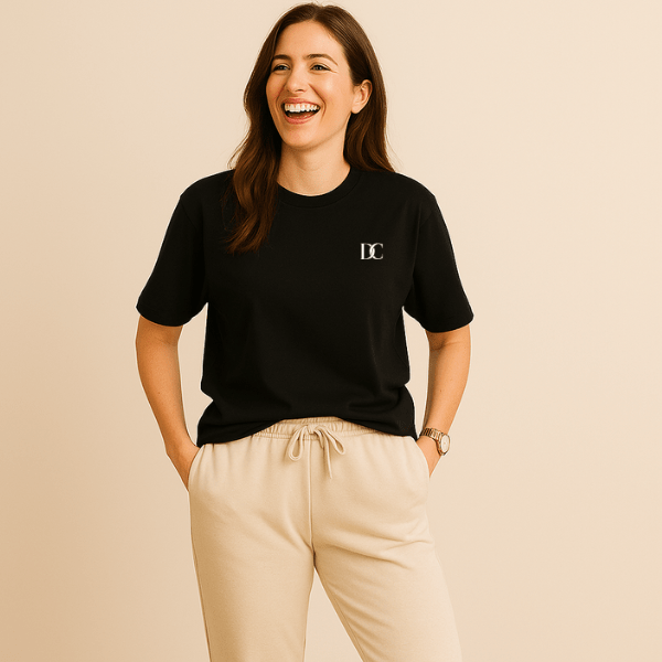 Black Cotton Oversized T Shirt Women | Baggy Tees for Gym and Casual