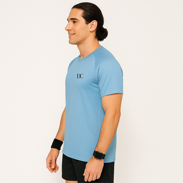 Sky Blue Sport T Shirt for Men Gym, Running, Football Wear