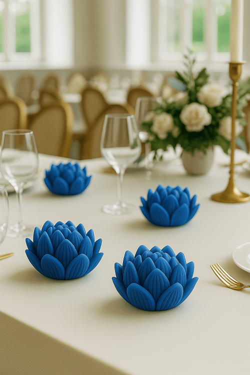 Soy Wax Rose Scented Candle Designer Aroma Fragrance Candle - BLUE