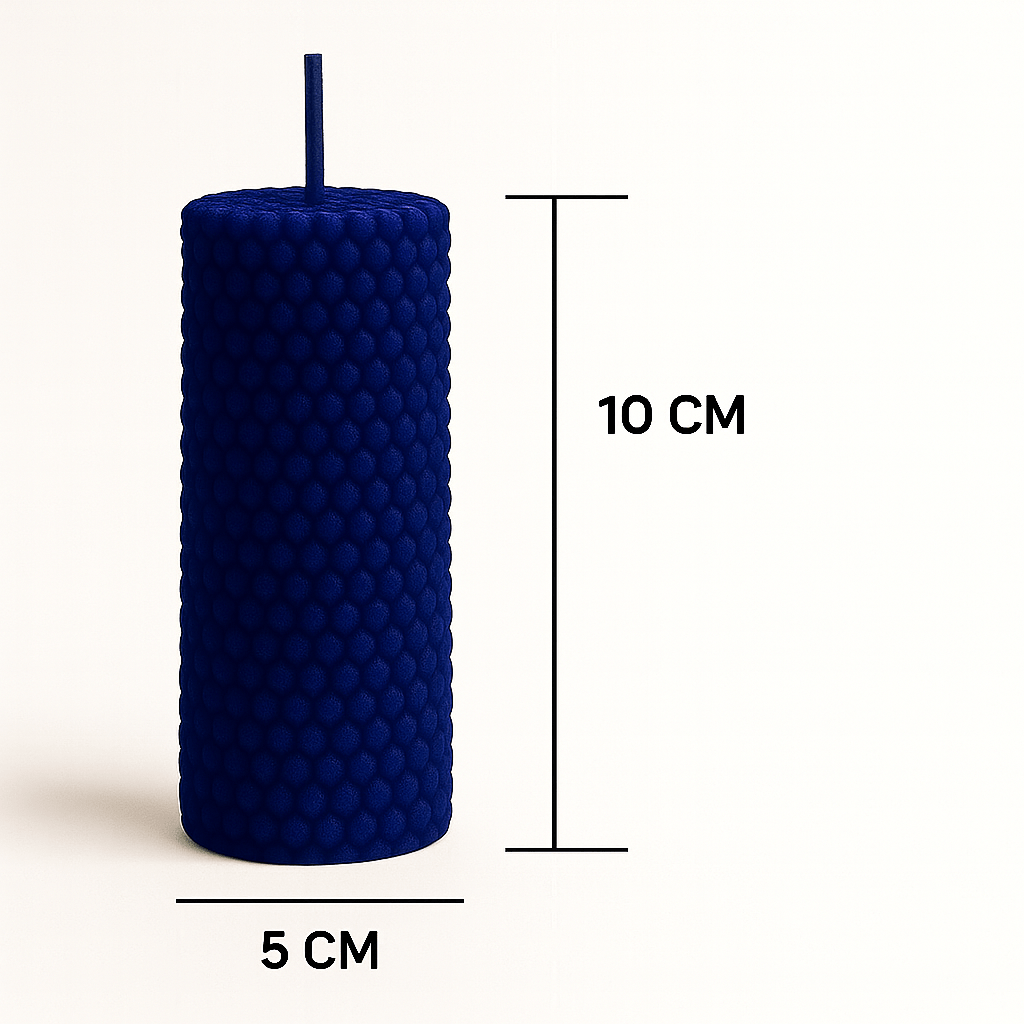 Luxury BLUE Scented Candle Long Bubble Pillar Fancy Candles