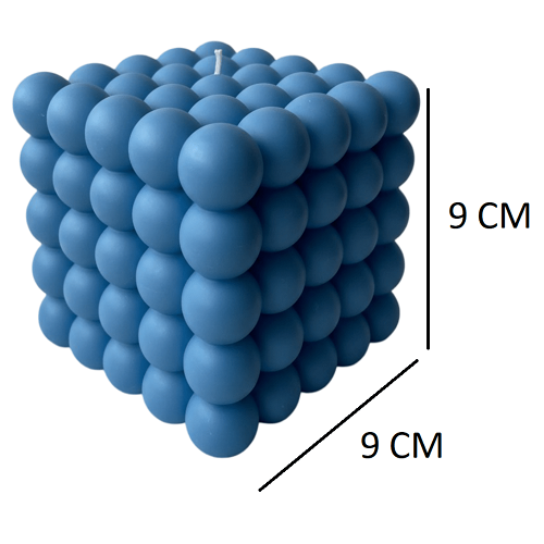 Best Bubbles Cube Scented Candle for Party and Festivals (Blue)