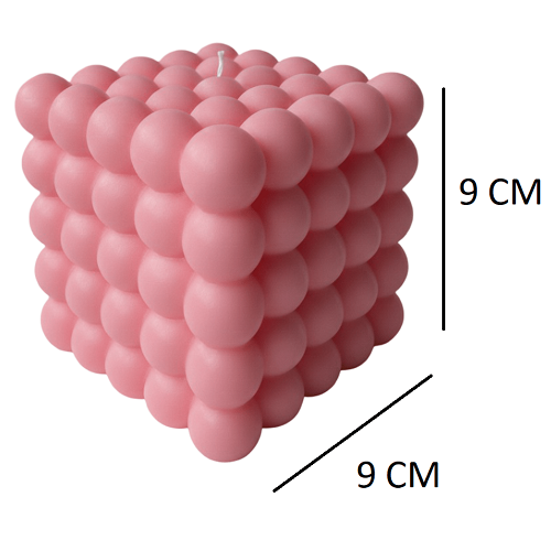 Best Bubbles Cube Scented Candle for Party and Festivals (pink)