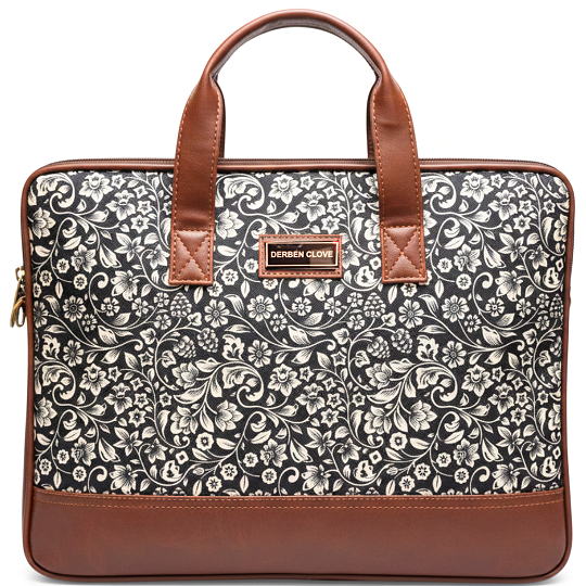 Floral Printed Laptop Messenger Bag for Men and Women