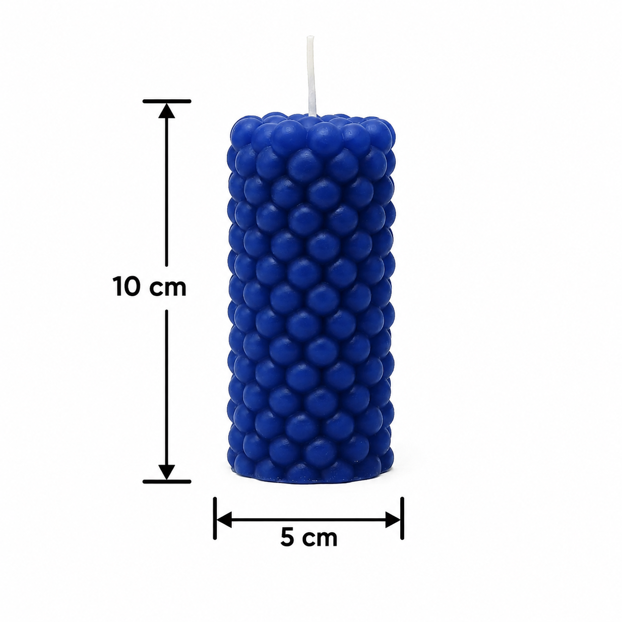 Luxury BLUE Scented Candle Long Bubble Pillar Fancy Candles