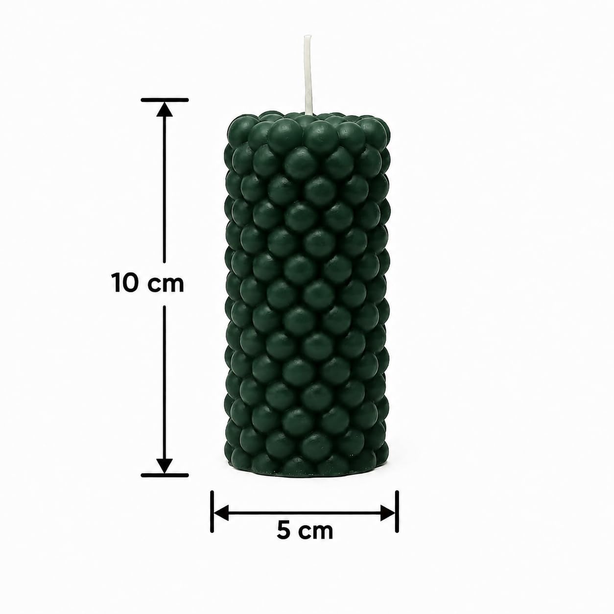 Luxury GREEN Scented Candle Long Bubble Pillar Fancy Candles