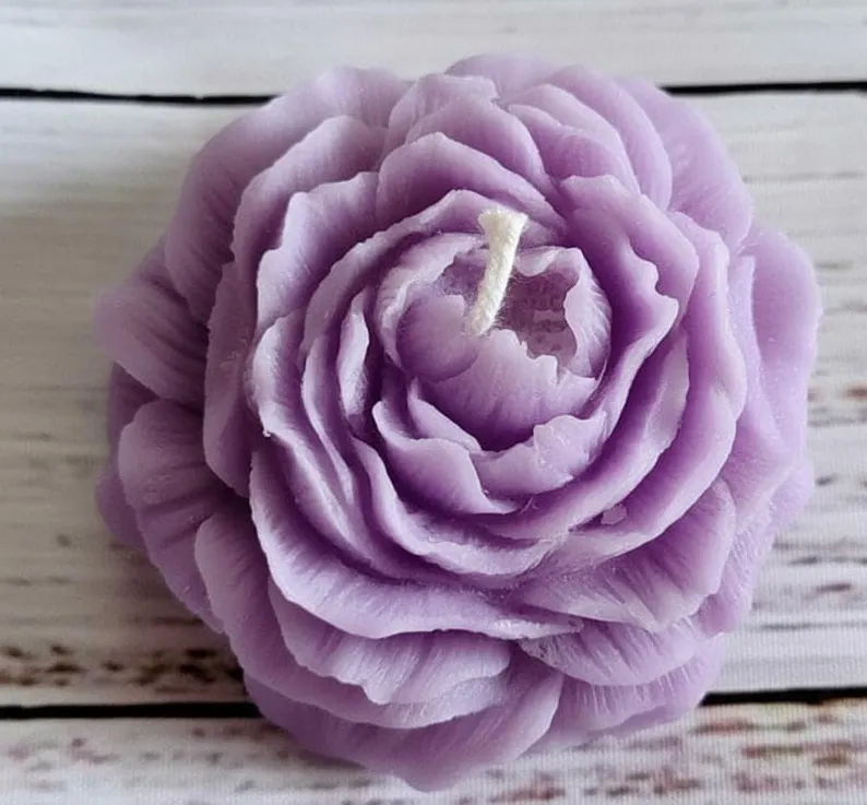 Premium Purple Flower Soy Wax Decorative Candle