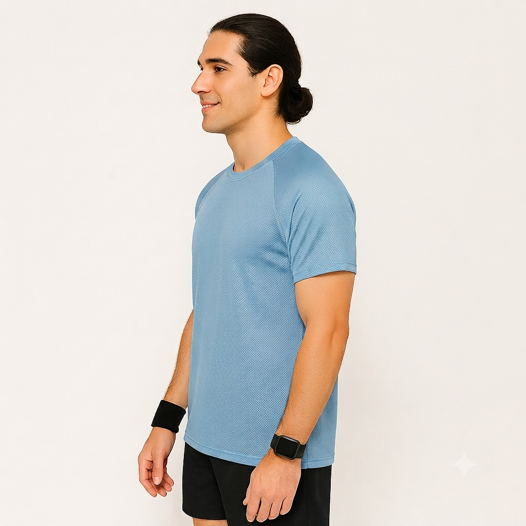 Sky Blue Sport T Shirt for Men Gym, Running, Football Wear