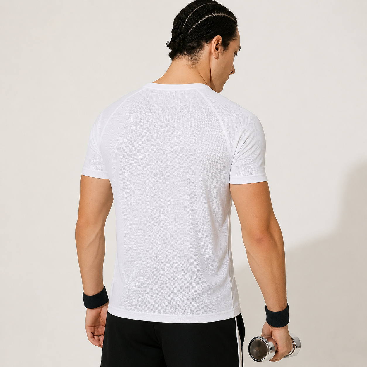 Men's White Sports T-Shirt – Gym, Running, Football, Workout Tee