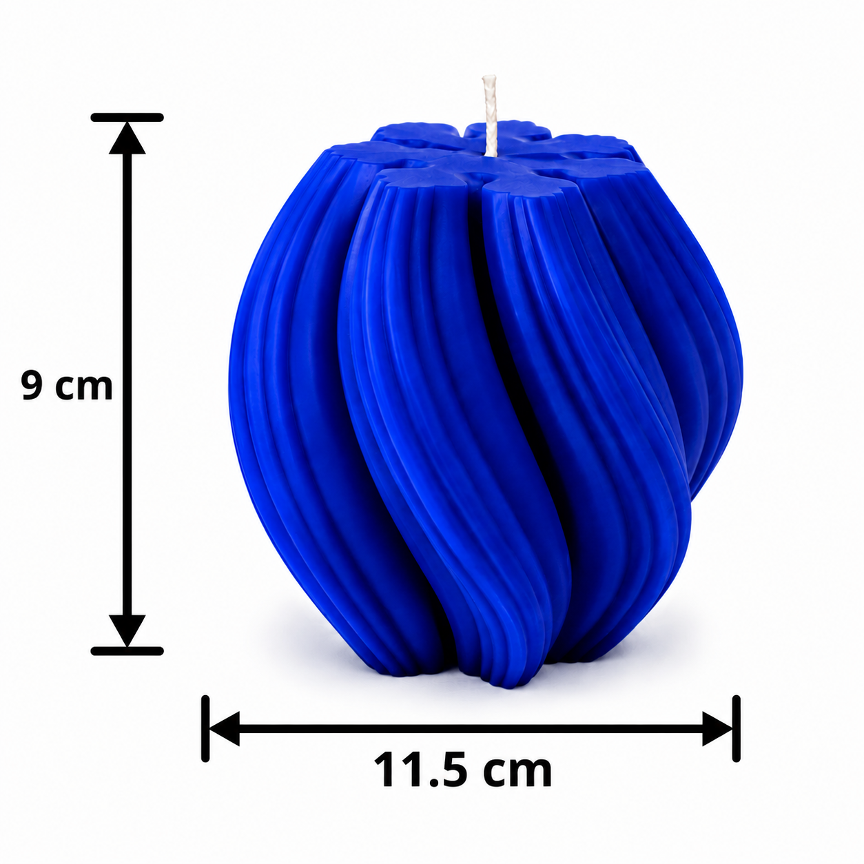 Luxury Blue Sculptural Decorative Soy Wax Candle
