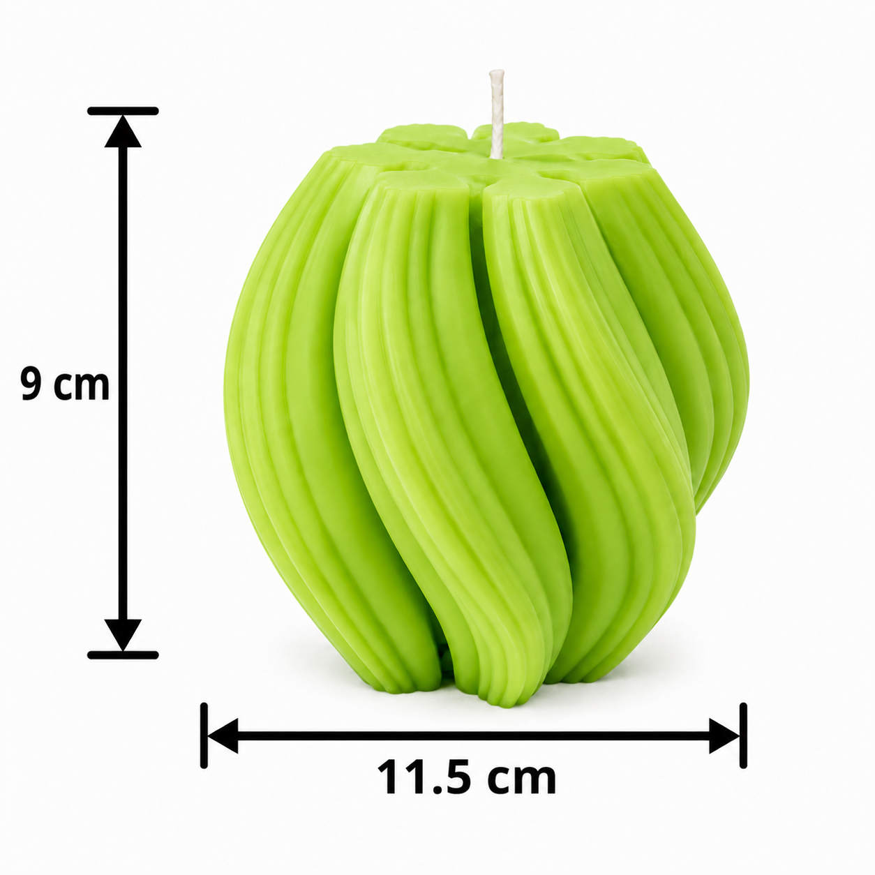 Luxury Green Sculptural Decorative Soy Wax Candle