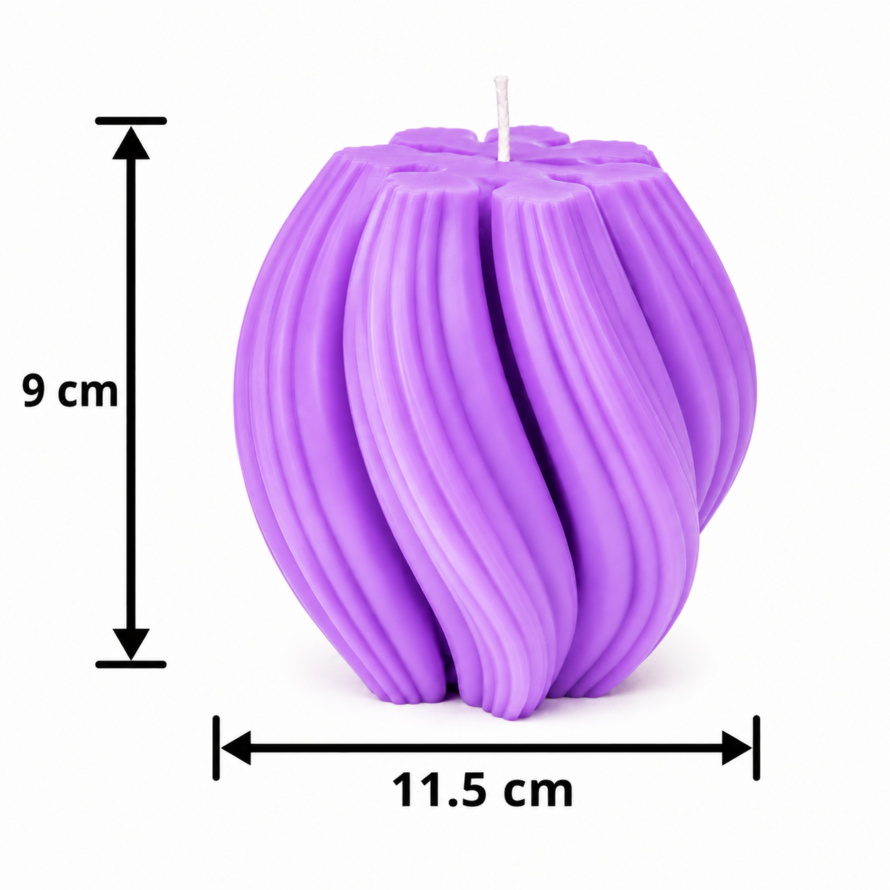 Luxury Purple Sculptural Decorative Soy Wax Candle