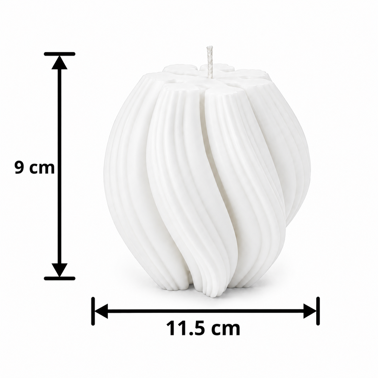 Luxury White Sculptural Decorative Soy Wax Candle