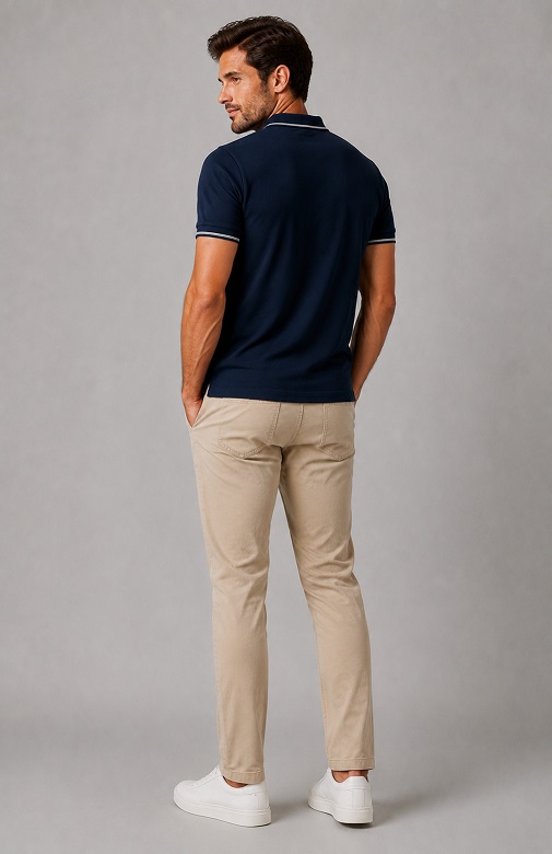 Collar T Shirt Formal Navy Blue - Elegant Office Formal T Shirt Men