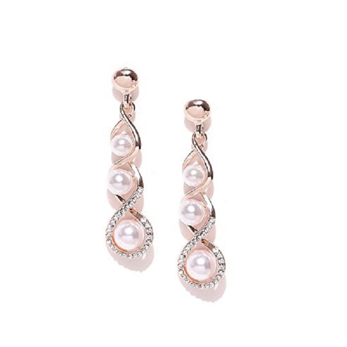 Beautiful Exclusive Pompous Pearl Earring for Girls and Women RoseGold