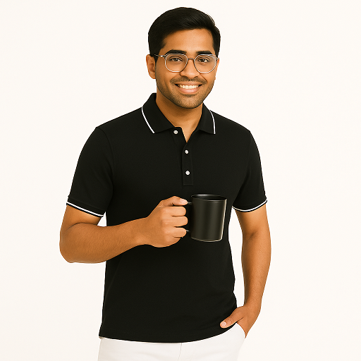 Polo Neck T Shirt – Premium Formal T Shirt for Men Grey