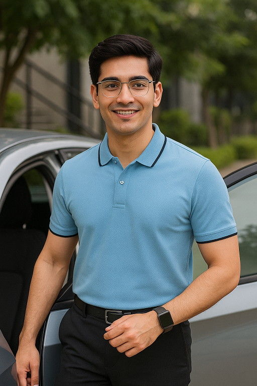 Sky Blue Polo Collar T Shirt for Men – Best Formal T Shirts Style