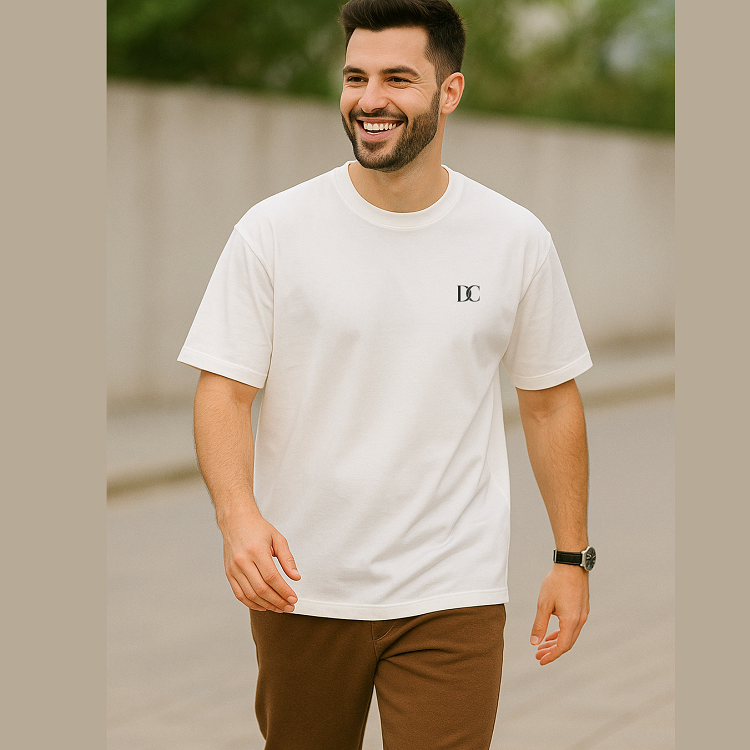 Oversized T Shirt Men WHITE | Plain Over Sized T Shirt for Men Cotton