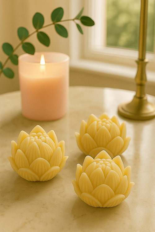 Soy Wax Rose Scented Candle Designer Aroma Fragrance Candle - YELLOW